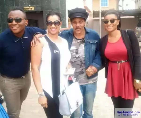 Majek Fashek pictured with his Nieces and Nephew in Edo